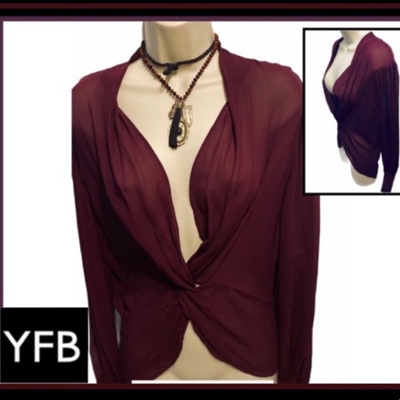 NWT YOUNG FABULOUS &BROKE On The Road Haty CHIFFON TOP - Picture 2 of 12